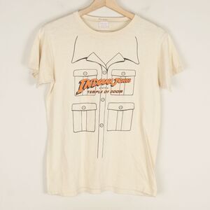 Vintage 80s Shirt-Tex Indiana Jones Temple of Doom Beige Short Sleeve Shirt M